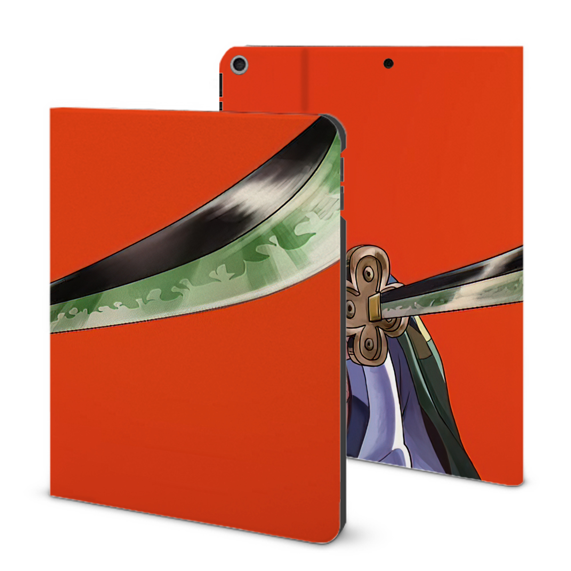 ワンピース ONE PIECE IPad ケース ブック型 PUレザー TPU 耐衝撃 軽量 薄型 ペン収納なし 全面保護 IPad 各モデル対応